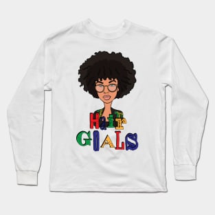 Natural Hair Goals for Black Girls Long Sleeve T-Shirt